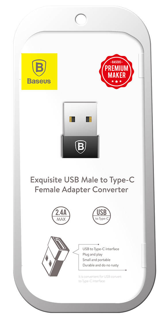 

Переходник Baseus Exquisite Type-C на USB Female Adapter Converter (CATJQ-A01)