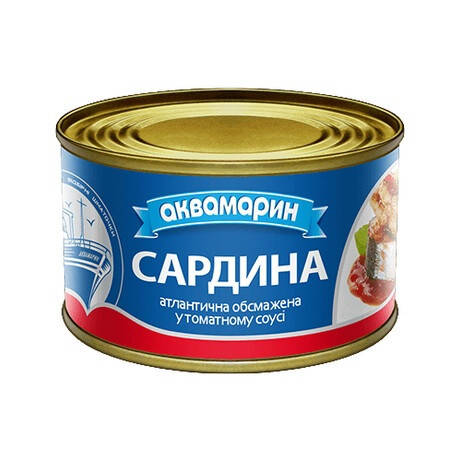 

Сардина Атлантическая Аквамарин в Томатном Соусе 230 г Украина