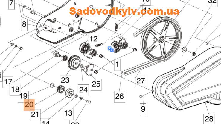 

Ролик для культиватора Oleo-Mac MH 150 RKS (YF1231643)