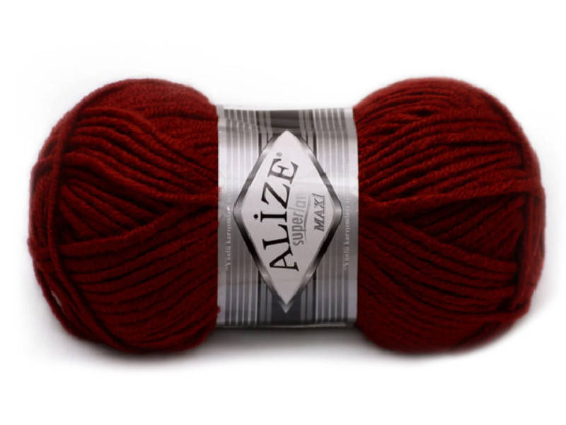 

Alize Superlana maxi, №57 бордо, Бордовый