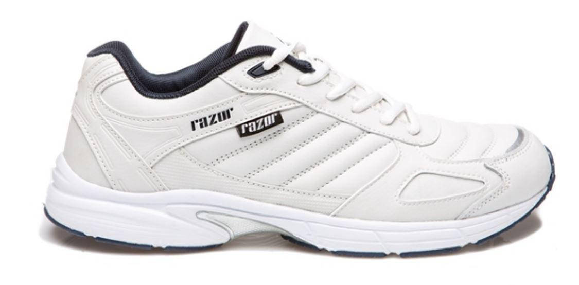 

Демисезонные кроссовки из натуральной кожи, белые. Размеры 36, 38, 41, 46, 49. Restime 18128.