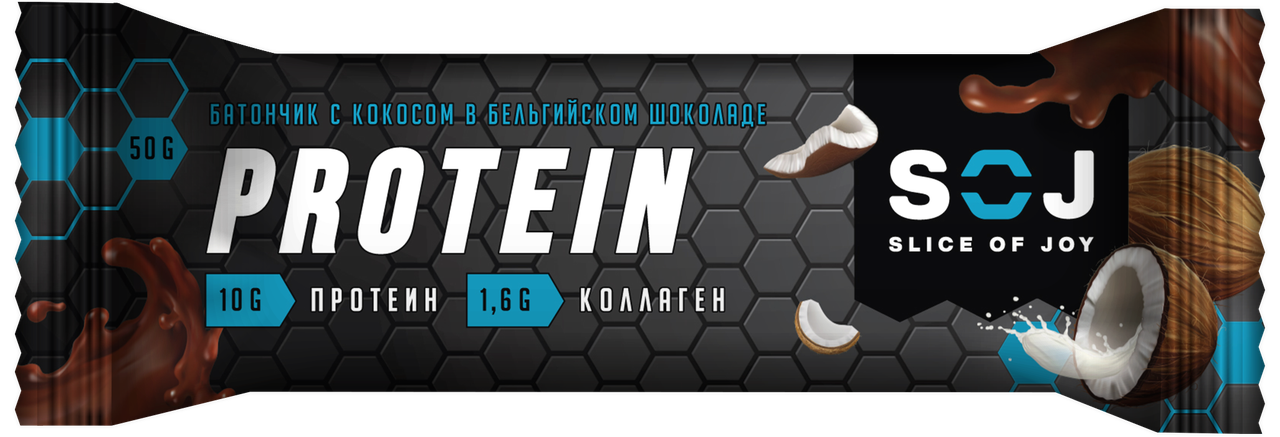 

Протеиновый батончик SOJ PROTEIN Кокос в Бельгийском Шоколаде (50 грамм)