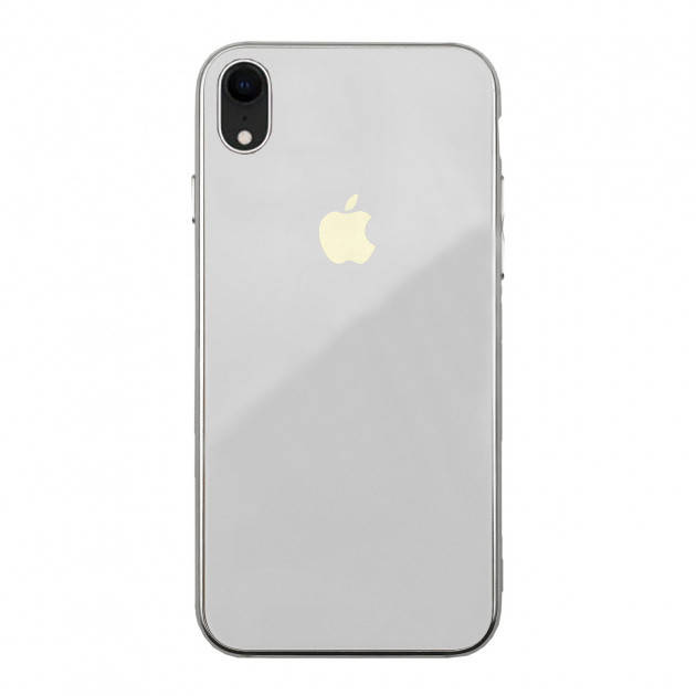 

Чехол стеклянный Glass case для IPhone Xr (03) White белый
