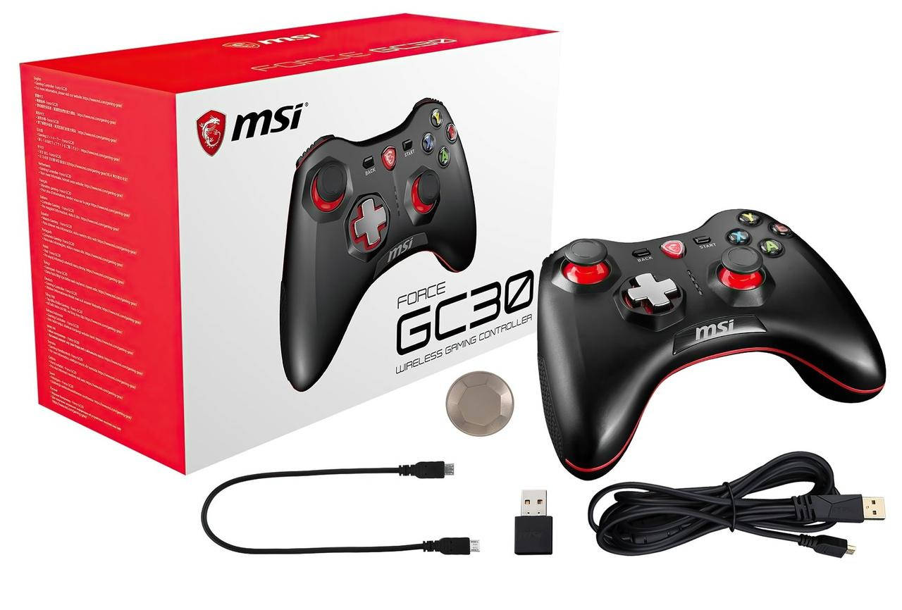 

Б/у Геймпад / Игровой контролер / Джойстик / MSI Force GC30 (ПК, PS3, Android), Черный