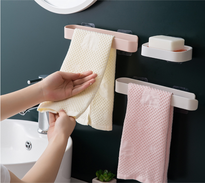 

Настенный держатель-вешалка для кухни, ванной, гостиной на клейкой основе. Синий