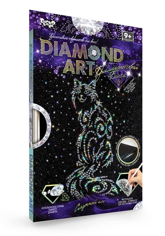 

Алмазная вышивка "Сказочный кот " Diamond art частичная выкладка мозаика 5d наборы 32,5х23,5 см