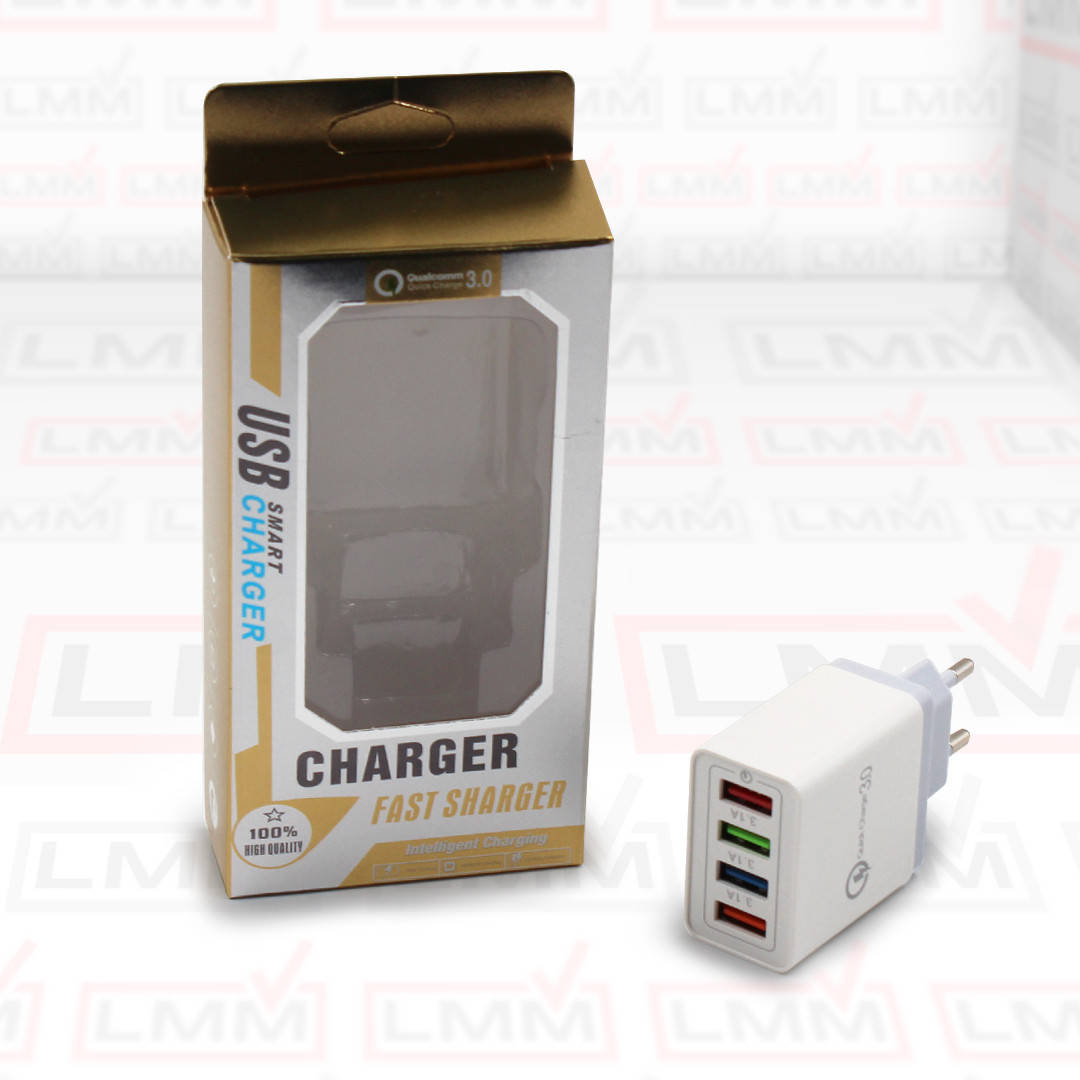 

Адаптер на 4 USB с поддержкой QC 3.0, Fast Charge, D22