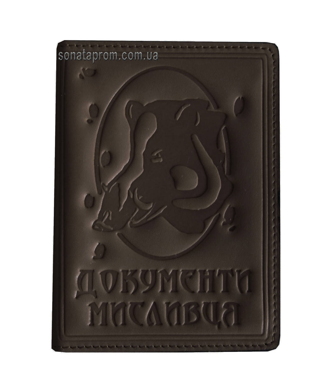 

Обложка для документов Охотника кожаная
