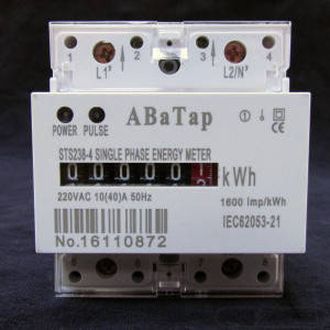

Счетчик электроэнергии электронный с механическим табло на din-рейку 1фазный 10-40А АваТар ST568