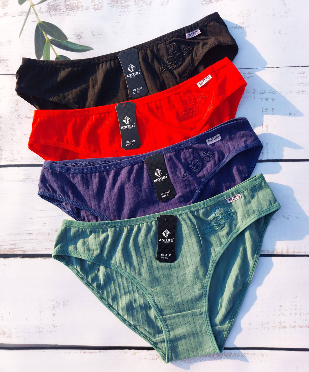 

Трусы слипы хлопок Anttifu L/XL/2XL Black/Red/Blue/Green 48, Разные цвета