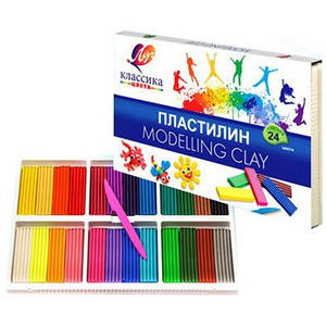 

Пластилін Луч "Класика" 24 кол. 480 г 28С1642-08, зі стеком 9шт/ящ, Разные цвета