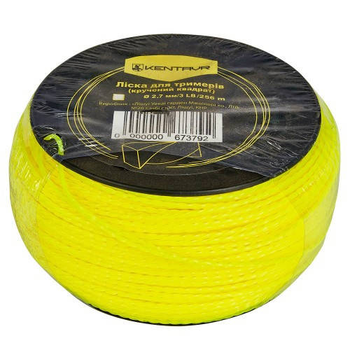 

Леска для триммеров в бухте Кентавр (крученный квадрат) 2.7mm*3LB (256 м.)