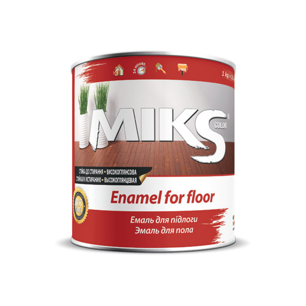 

Алкидная эмаль для пола Miks Color ПФ-266 Красно-коричневый 2.8кг