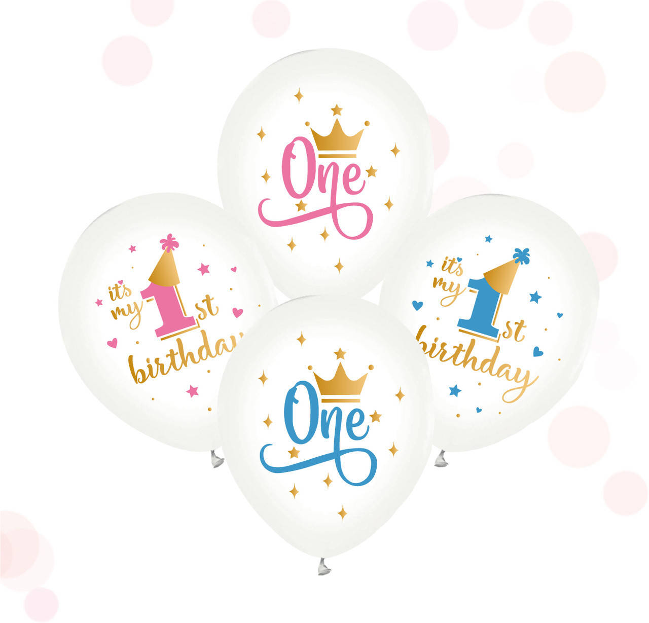 

Воздушные шары "It`s my 1st birthday" ТМ Твоя Забава (50 штук), Белый