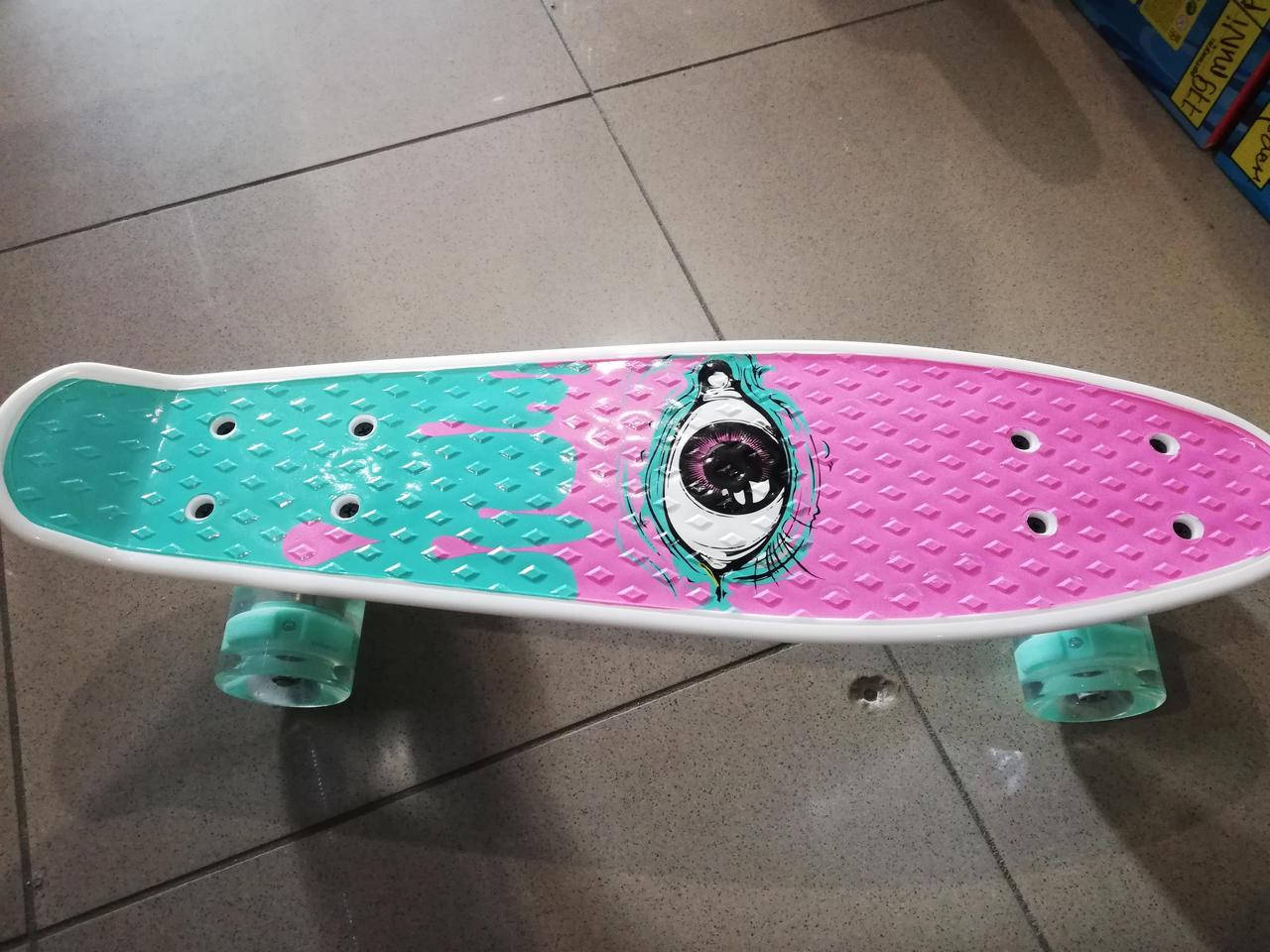

Скейт Пенни борд (Penny board) 820-29 с рисунком, светящийся