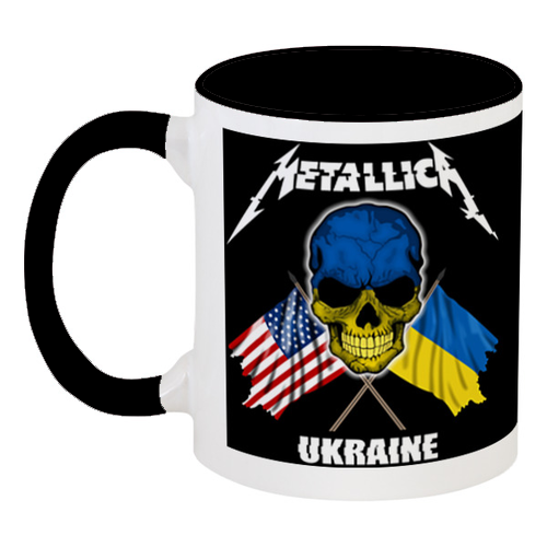 

Кружка Metallica - Ukraine (чёрная), Черный
