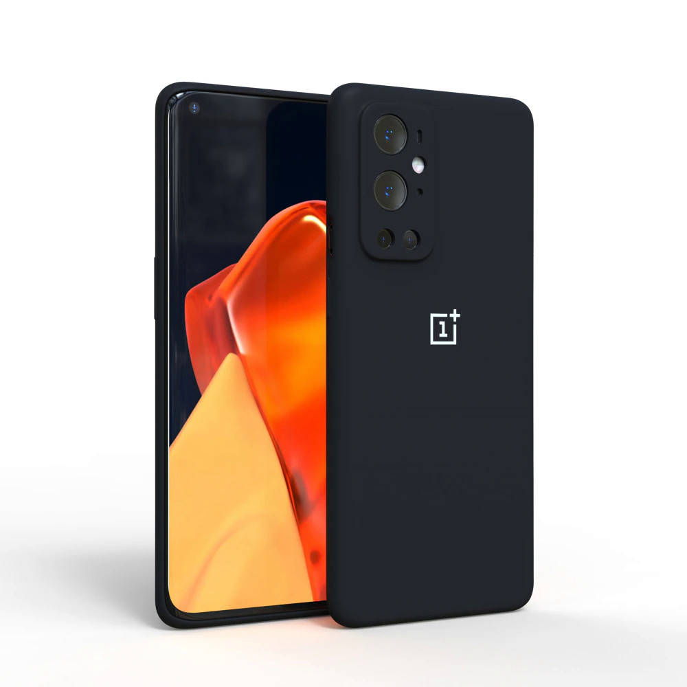 

Чехол силиконовый для OnePlus 9 Pro черный матовый бампер с микрофиброй софт тач