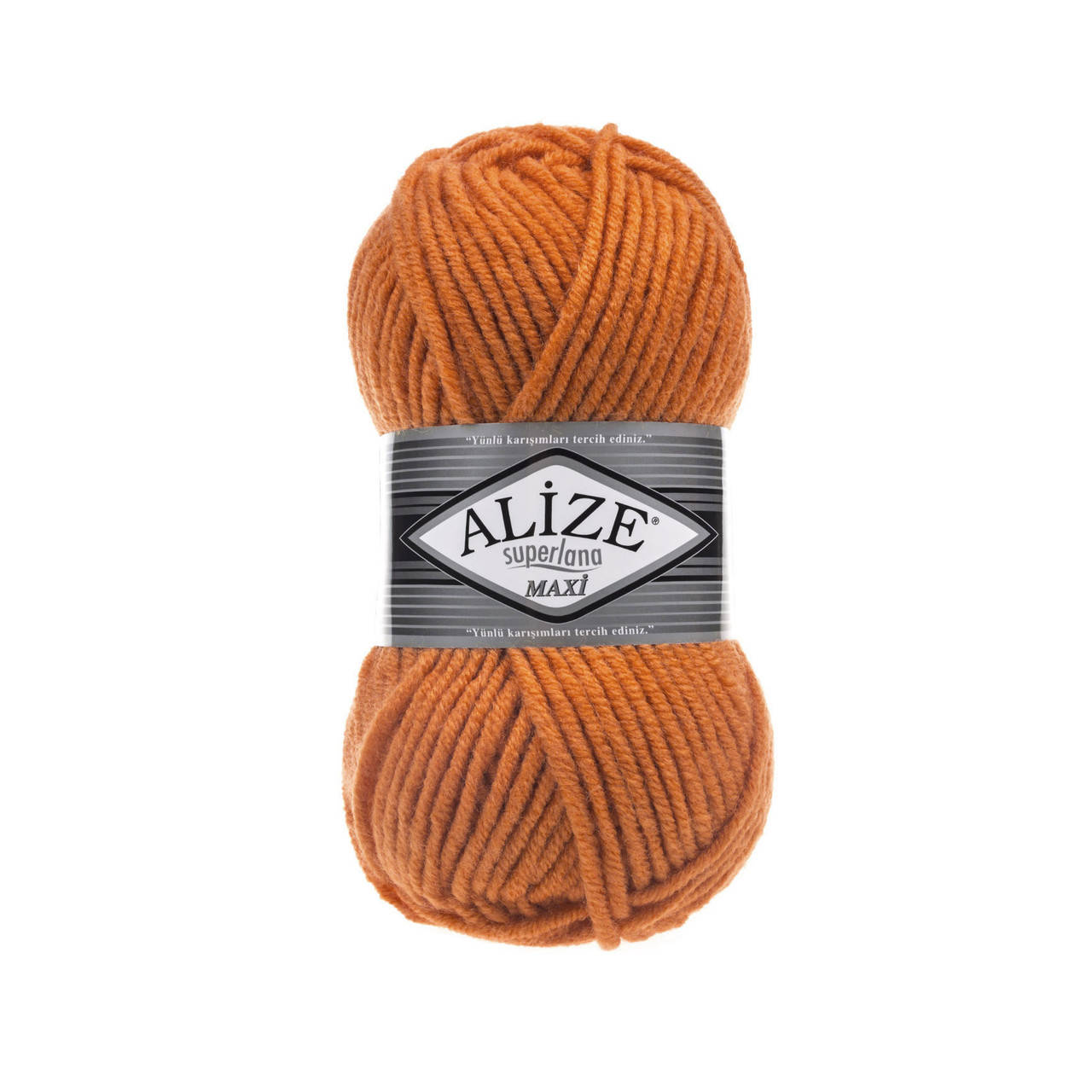 

Alize Superlana Maxi (Ализе Супер Лана Макси) № 225 оранжевый (Пряжа полушерсть, нитки для вязания)