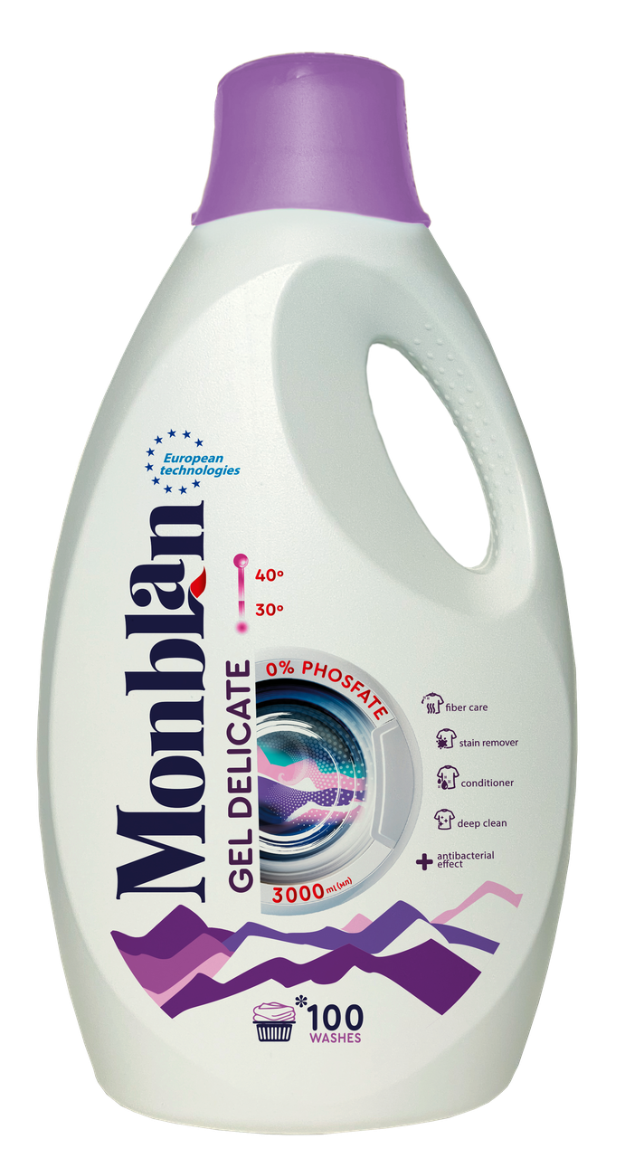 

Гель для стирки MONBLAN Delicate 3000 мл 100 пр.