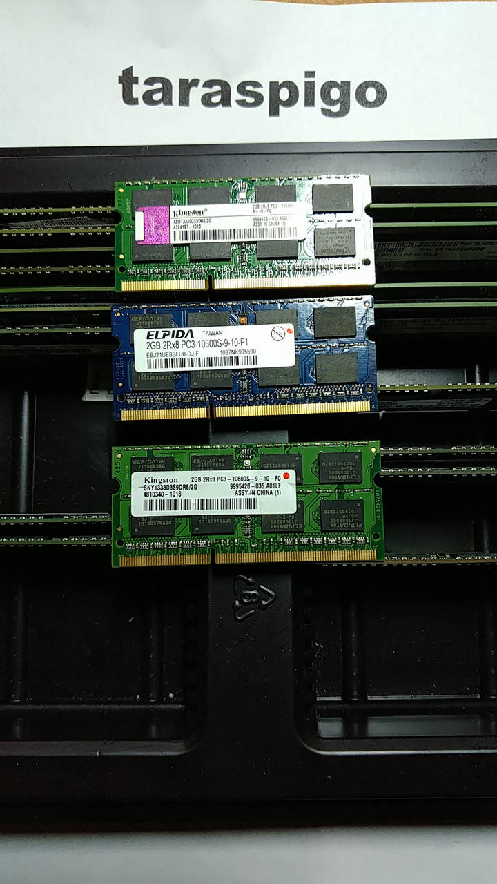 

Ноутбучная память SO-DIMM DDR3 на 2GB (PC3-10600) DDR3-1333 Intel/AMD