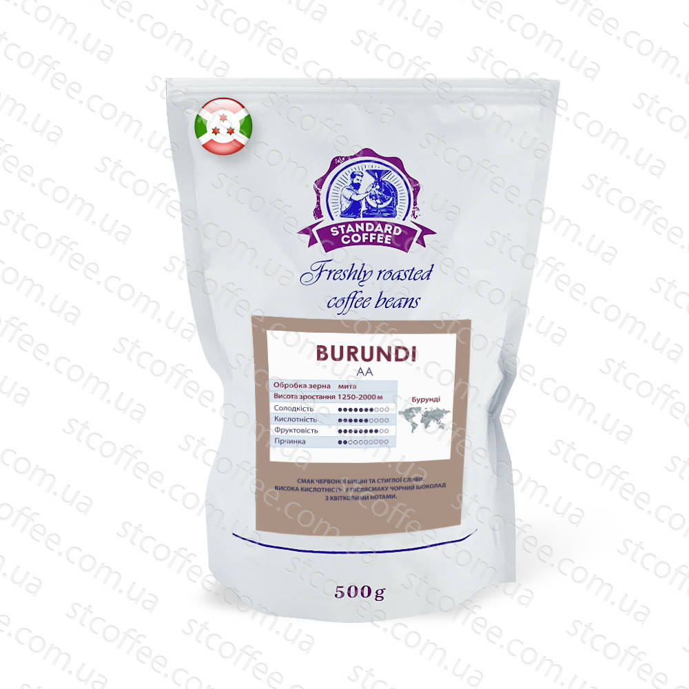 

Кофе в зернах Бурунди АА 100% арабика 500г