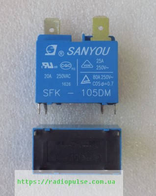 

Реле SFK-105DM ( SFK105DM , HF102F-T-5VDC , HF102F-5VDC ) (20A,250V, катушка 5V)