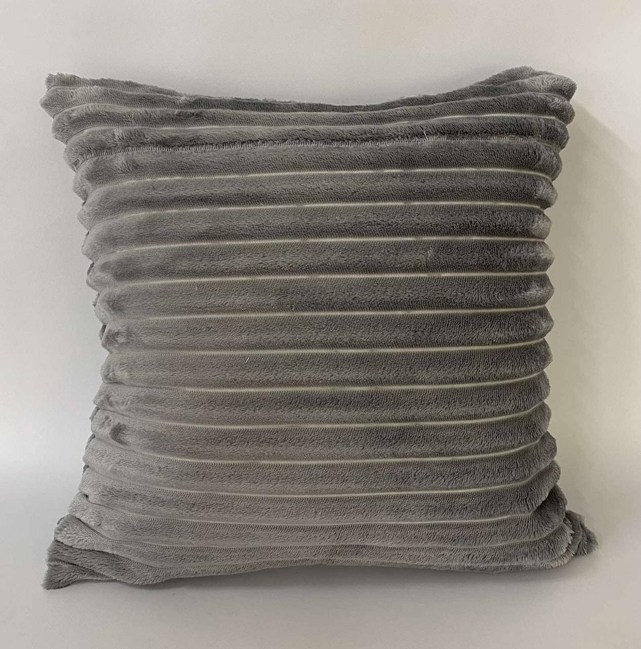 

Наволочка велюрова 50х50 Серый