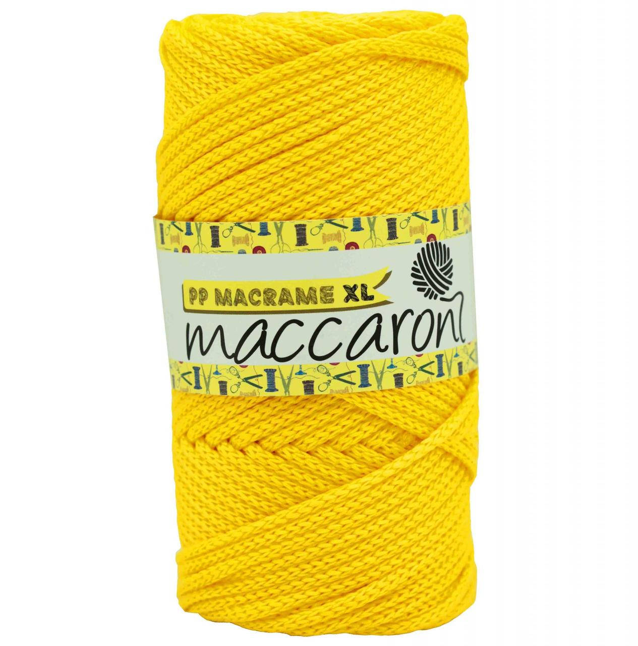 

Полипропиленовый шнур PP Macrame XL Maccaroni 4 мм, лимонный