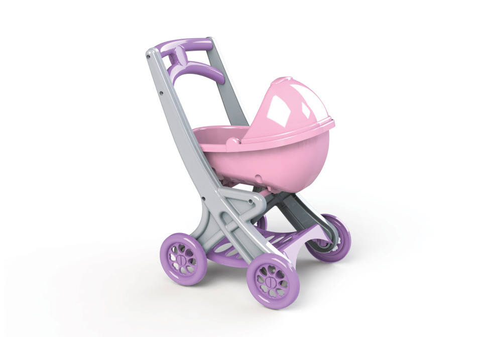 

Коляска для кукол с люлькой Doloni Toys 0121/04 Серо-розовая, Розовый