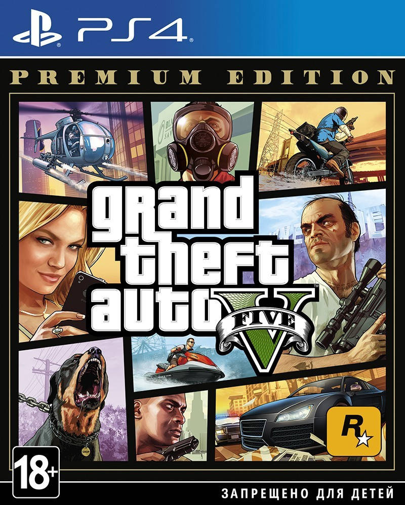 

Игра для PlayStation 4 GTA 5 Premium Edition PS4 (русские субтитры)