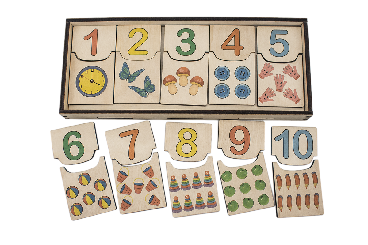 

Деревянная игрушка Половинки Цифры