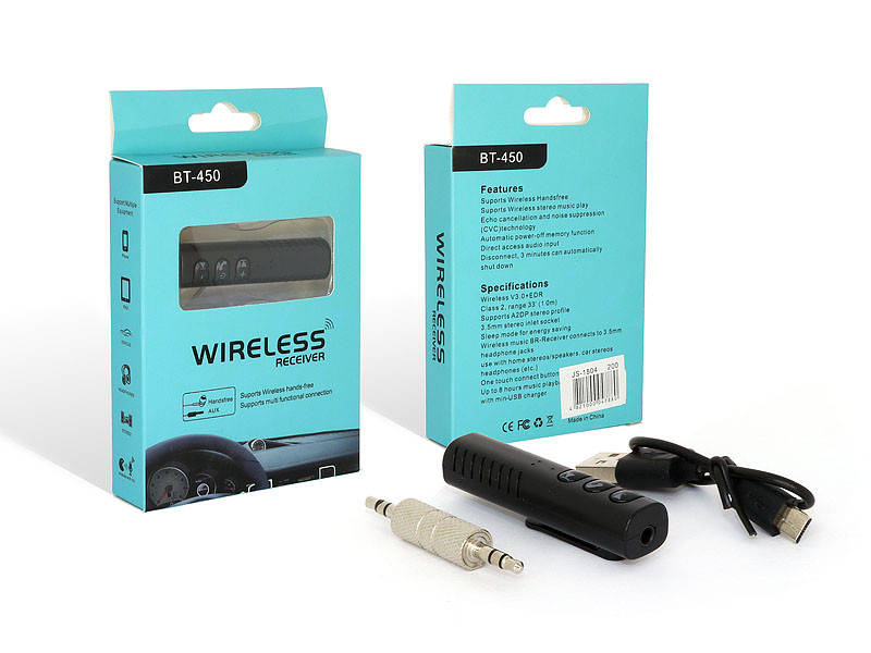 

Адаптер AUX-Bluetooth JS-1804 200шт 8153