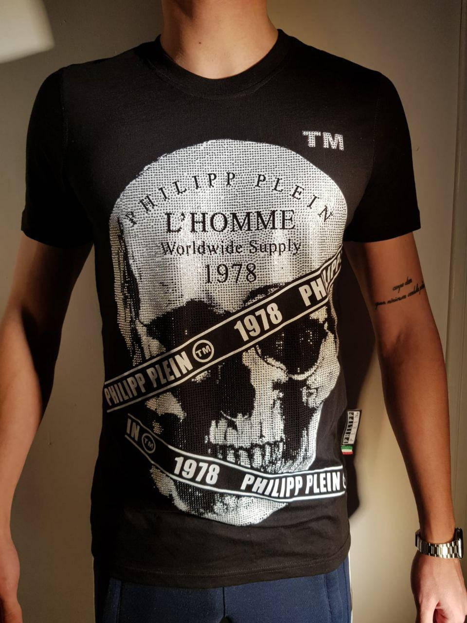 

Футболка мужская черная Philipp Plein размер S