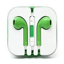 

Наушники гарнитура Apple Earpods iPhone. Зеленый