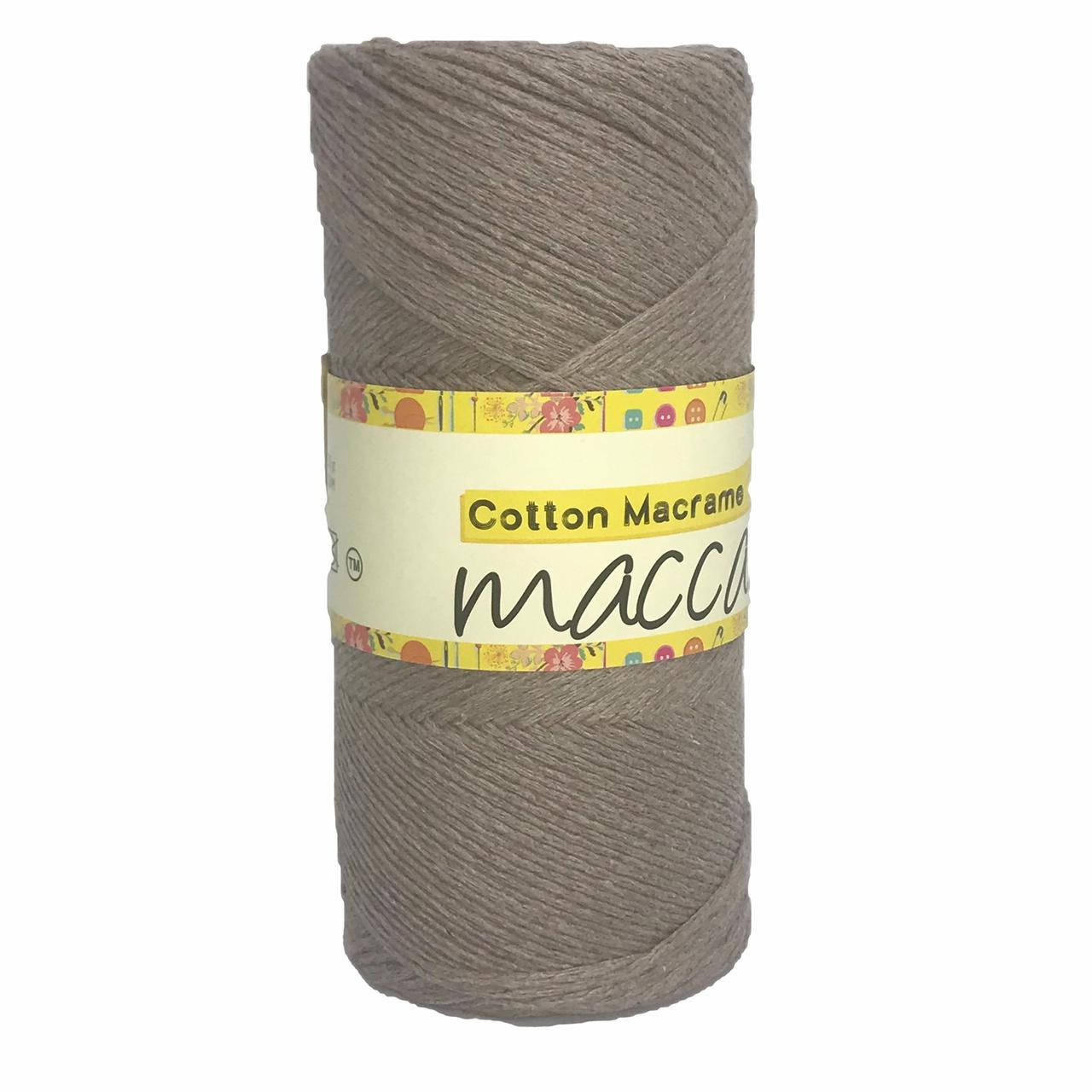 

Эко хлопковый шнур Cotton Macrame Maccaroni 2,5 мм, бежевый