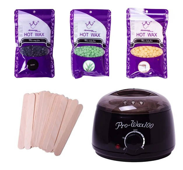 

Набор для депиляции ,воскоплав PRO-wax Purple, Воск 3х100 грам , шпатели