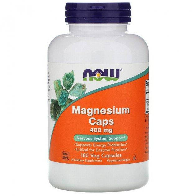 

Now Foods, Magnesium Caps 400 мг (180 капс.), магний, магній