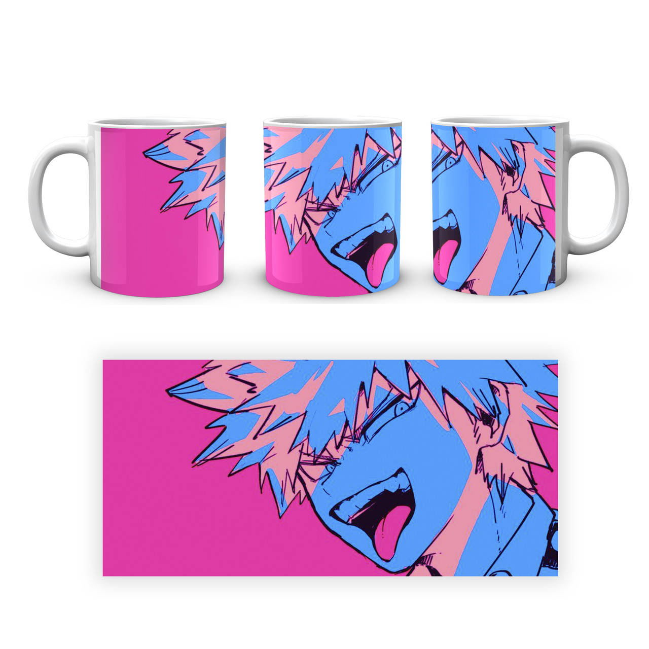 

Чашка кружка Gee! Моя геройская академия My Hero Academia Бакуго на Розовом фоне MHA 02.539, Розовый