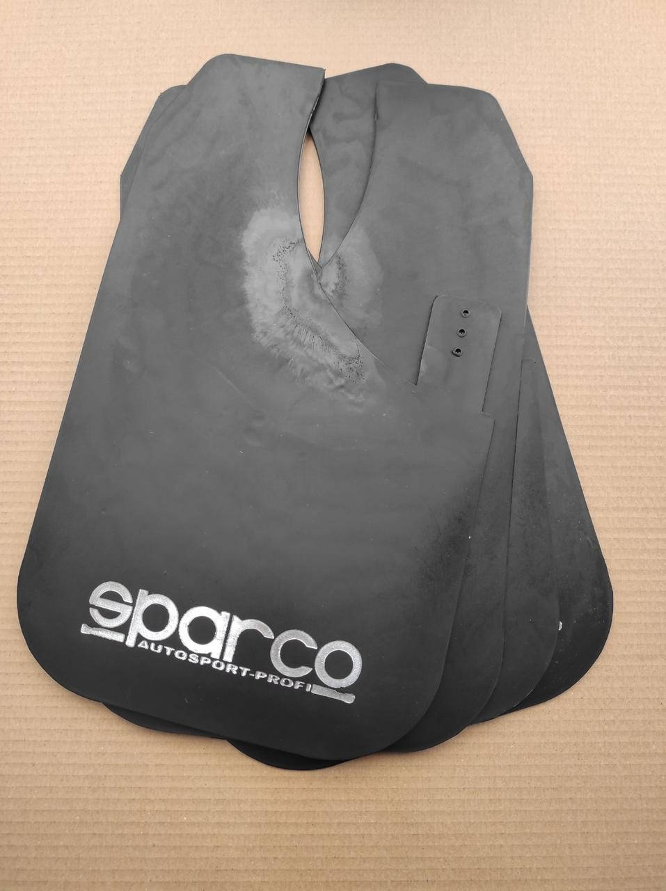

Черные Брызговики Sparco БОЛЬШИЕ универсальные 4шт 420х260х2 мм