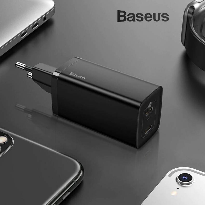 

СЗУ для быстрой зарядки Baseus GaN2 Lite Quick Charger 65W (2 Type-C) (черный)