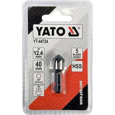 

Зенковка по металлу 12,4х40 мм 40º HSS НЕХ 1/4" YATO (YT-44724)