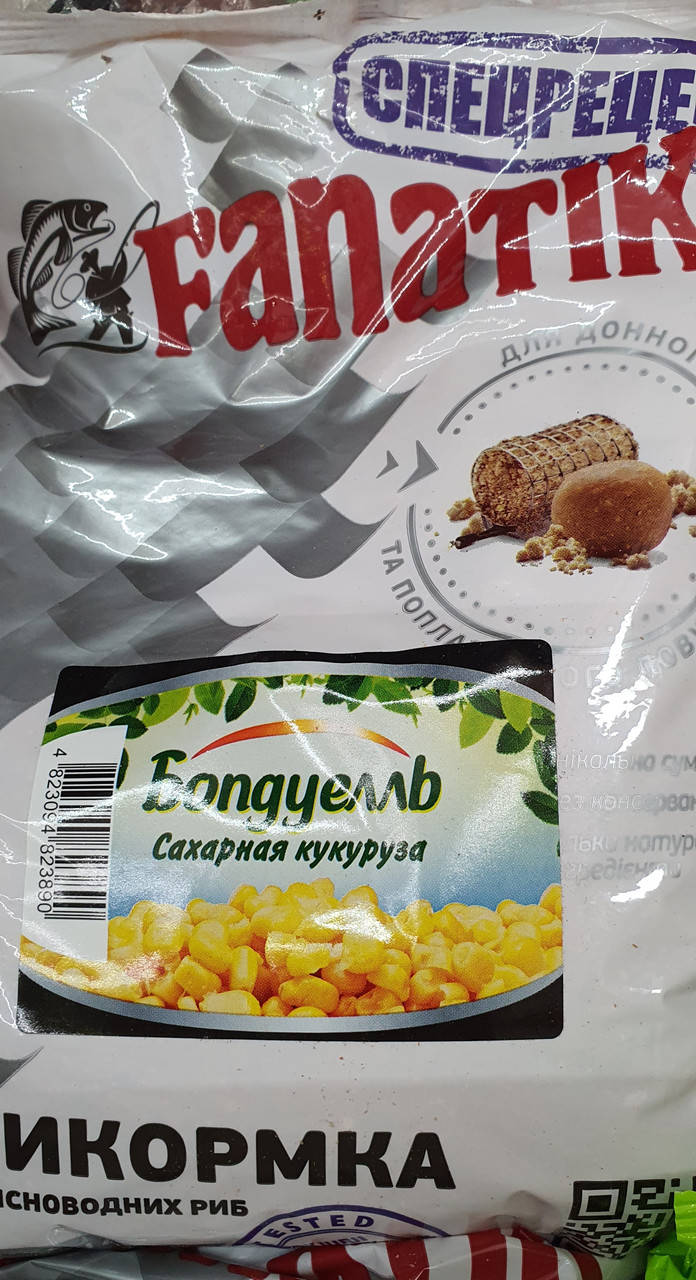 

Прикормка FANATIK Бондуелль сахарная кукуруза, 1 кг