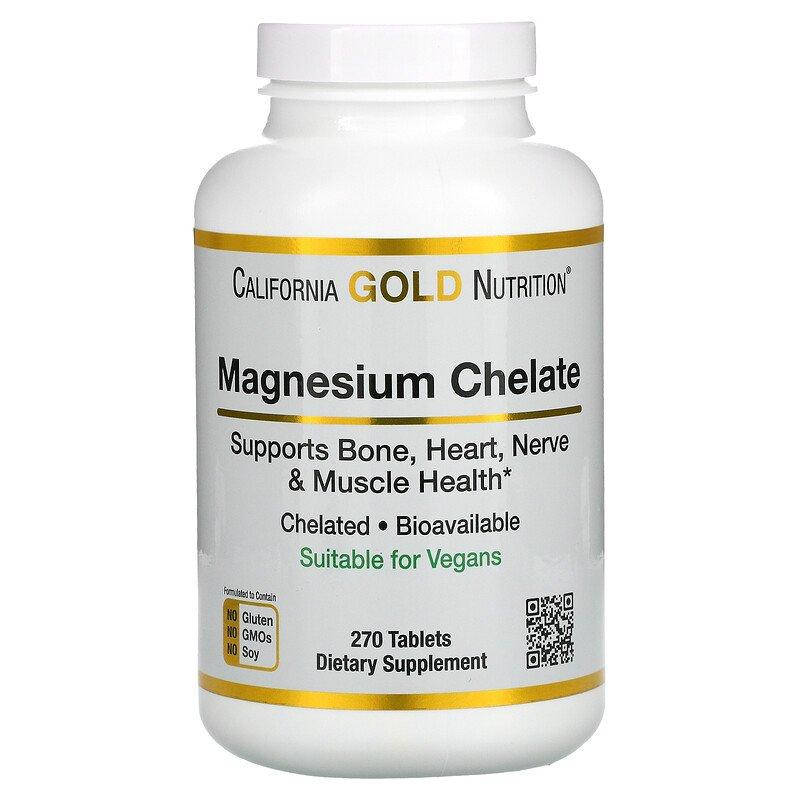 

California Gold Nutrition, хелат магния, 210 мг, 270 таблеток