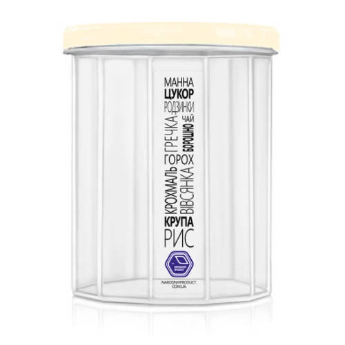 

Контейнер пищевой для сыпучих продуктов с резьбой 1.0л d11*13.5см