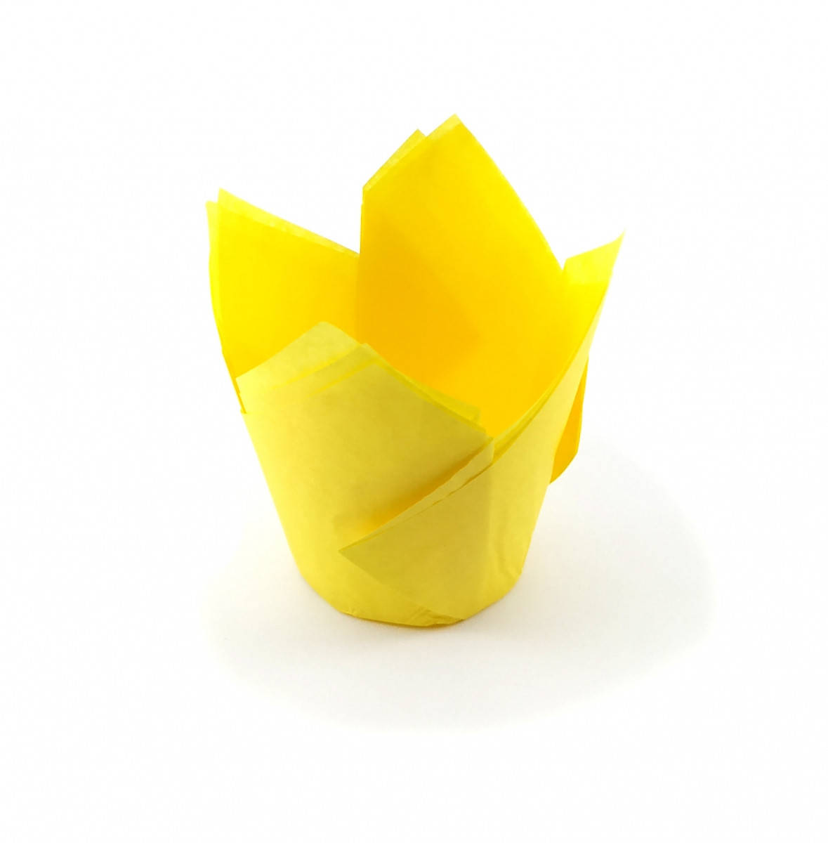 

Тарталетки бумажные для кексов, капкейков Желтые тюльпан