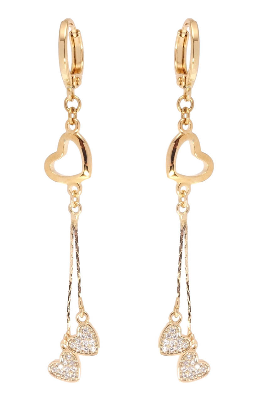 

Серьги Xuping Позолота 18K подвески на колечках "Романтические подвески"