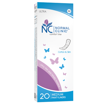 

Ежедневные гигиенические прокладки Normal Clinic Comfort Ultra medium cotton&slim 20 шт