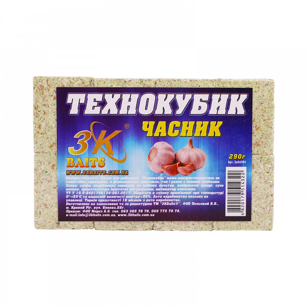 

Технокубик 3K Baits 290гр чеснок
