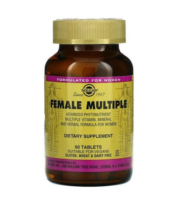

Мультивитамины для женщин Solgar Female multiple, Солгар 60 капсул