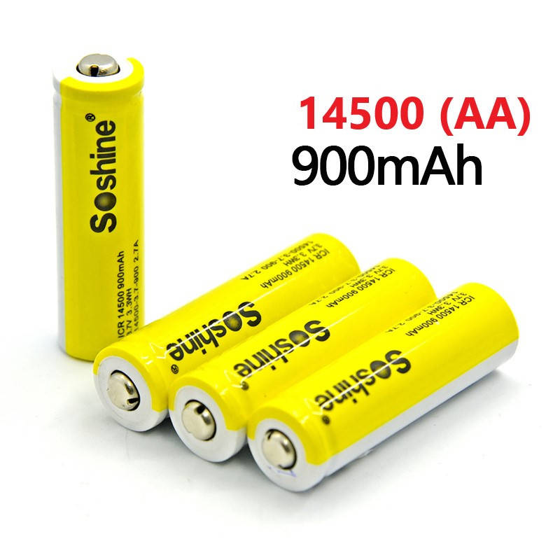 

Аккумулятор Li-Ion Soshine 14500 AA 3.7V 900mAh.